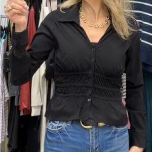 Haute Monde Black Button-Down Shirt